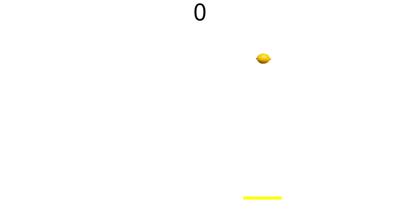 Lemon bouncing off platform.