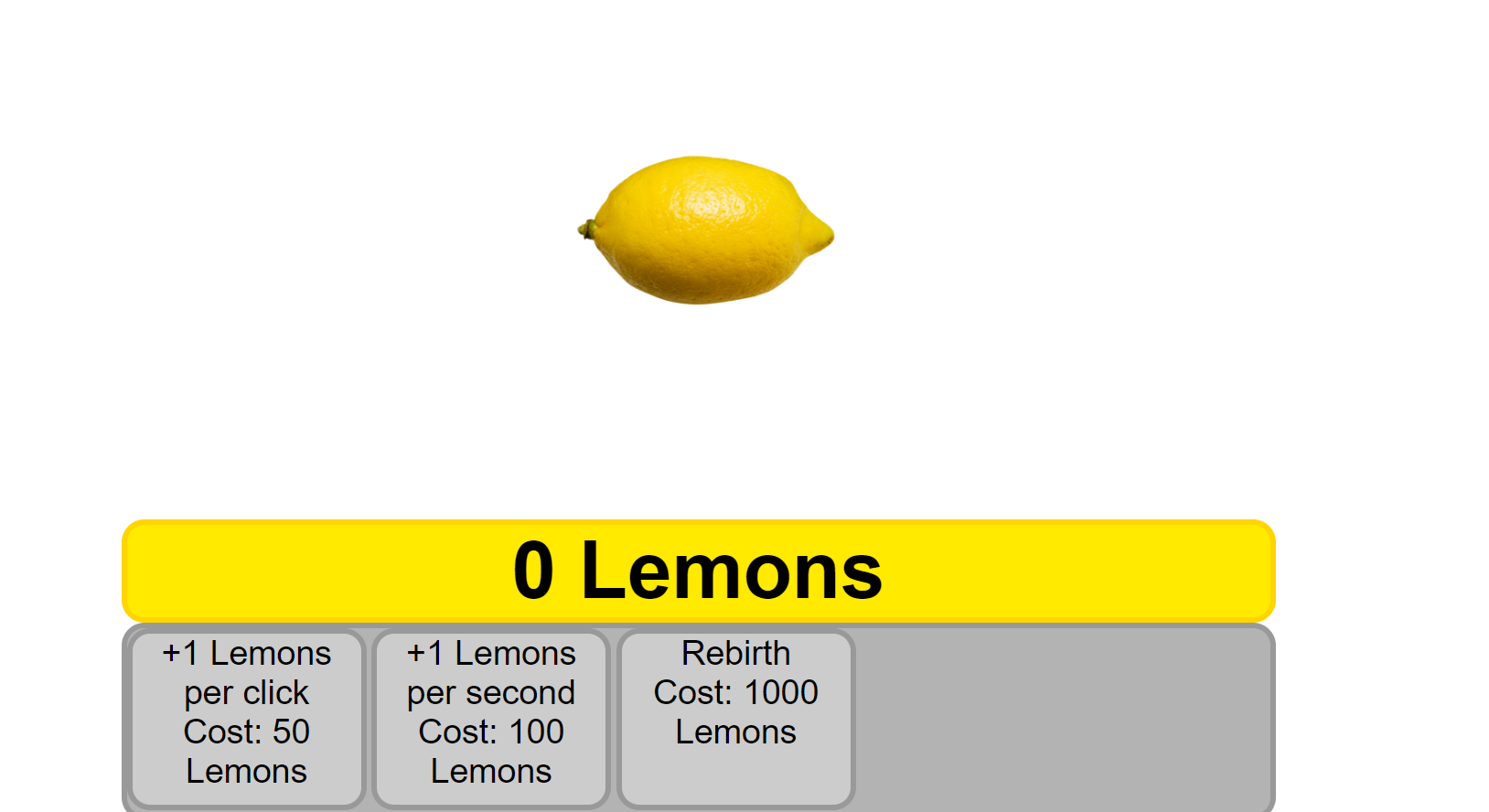 Lemon clicker game